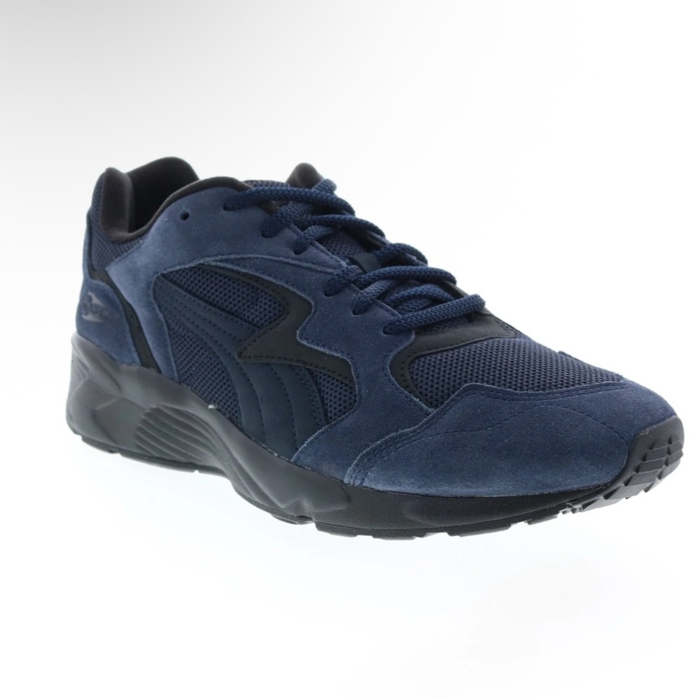 NEW Puma Prevail Premium Men’s 9.5 Blue Canvas/Suede Lifestyle Sneakers NIB $119